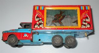 Rare Vintage Made in JAPAN Tin MOVING CINERAMA Animated Toy Truck Unique 3