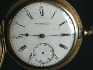Antique 1880 ' s E.  Howard & Co.  Boston Hound Grade Pocket Watch 2
