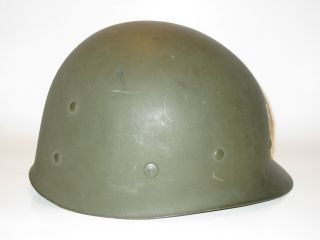 WWII US Army Firestone M1 Helmet Liner Captain rank marked 7