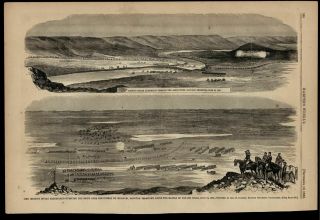 Sibley Indian Expedition Dacotah Territory Big Hills Battle 1863 Civil War Print