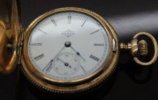 Antique 1896 Elgin Model 2 Pocket Watch Size 6s 15 Jewels With 14k Gold Hunter