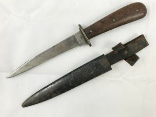 Ww2 German Trench Fighting Boot Knife - Maker Marked Puma Solingen Rare