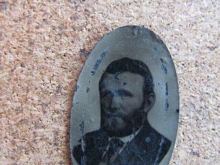 unusual size Civil War General Ulysses Grant tintype photograph 2