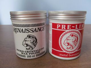 Pre - Lim Surface Cleaner & Renaissance Wax 200ml Cans Antique Restoration