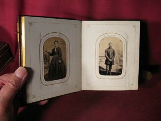 Civil War Era Cdv Album Which Includes Two Of Union Soldiers