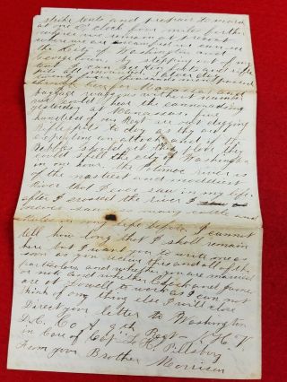 4) letters from soldier Morrison Alexander Co.  A 9th Regiment N H 7