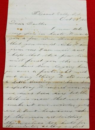 4) letters from soldier Morrison Alexander Co.  A 9th Regiment N H 8