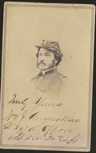 Civil War Cdv Union Bvt Major William J Augustine 29th Pennsylvania Vols