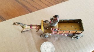 Germany MEIER / FISCHER DISTLER HORSE DRAWN CARRIAGE Tin Litho Toy Penny Toy 3