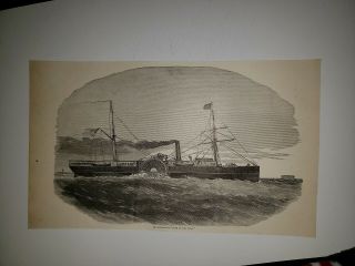 Star Of The West Steam Ship 1867 Civil War Sketch Rare
