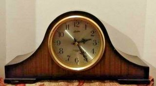 Linden Antique Vintage Clock Heavy Wood - Electronic Chimes - Collectable & Rare