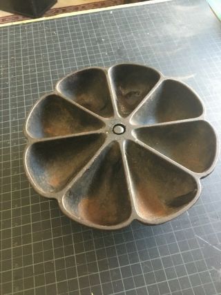 Vintage Antique Cast Iron Nail Cup W/base