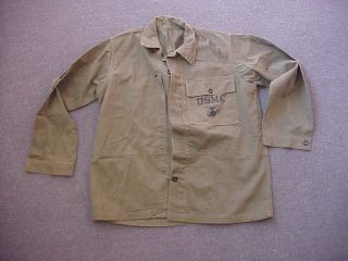 Named Wwii Usmc Marine Corps P44 Utility Hbt Jacket/shirt W/all Buttons