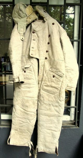 Ww2 Leather Luftwaffe Uniform Pilot Suit Made For The Bulgarian Army
