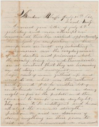 1862 Civil War Soldier Letter Meadow Bluff W Va Great Content Rebel Deserters