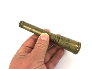 A Most Unusual George Iii Brass Cased Travelling Inkwell Or Poison Flask?