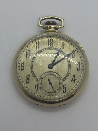 Hamilton Vintage 14k Yellow Gold Filled Hand Winding 912 Pocket Watch