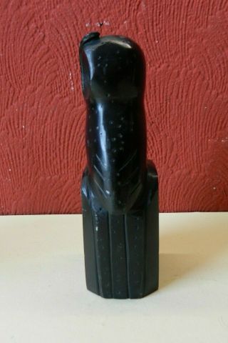 Vintage Art Deco Black Marble French Owl Bookends 3