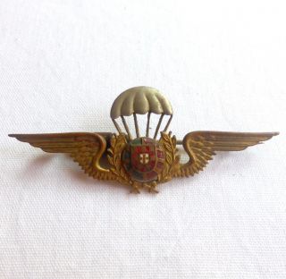 And Rare Portugal Paratroopers Wings Badge Brevet Type 2 (1961 - 1966)