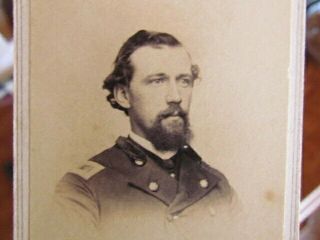 28th York Infantry Major Theophilus Fitzgerald Autographed Cdv Photograph