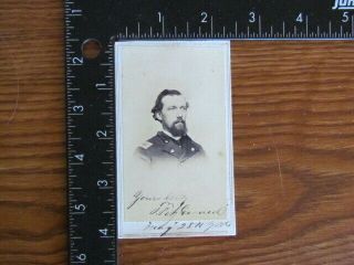 28th York Infantry Major Theophilus Fitzgerald autographed cdv photograph 4