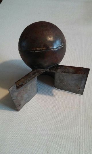 Antique End Cap MILCOR Barn Shed Roof Ridge Ball 3 - 1/2 