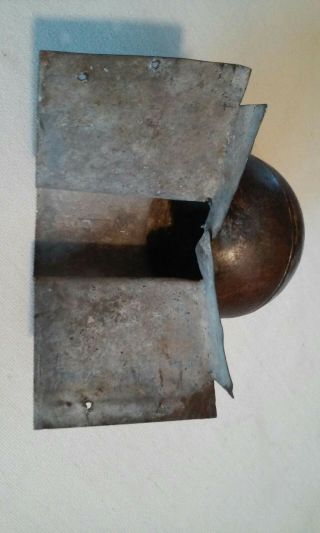 Antique End Cap MILCOR Barn Shed Roof Ridge Ball 3 - 1/2 