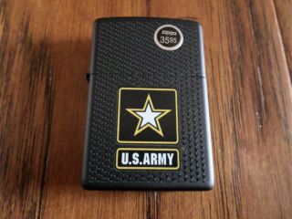 U.  S Army Logo With Stars Zippo Lighter Black Matte Army Strong U.  S A Made
