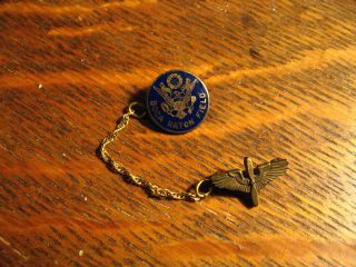 Boca Raton Field Lapel Pin - Vintage Wwii Florida Usa Army Air Force Base Wings