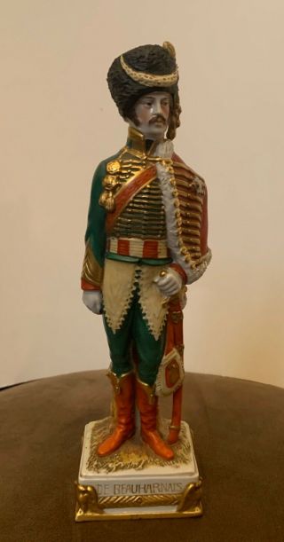 De Beauharnais Antique Military Soldier Porcelain Figurine Made In Germany