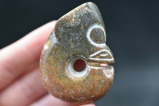 Old Chinese Neolithic Hongshan Jade Hand Carved Amulet Pendant D336