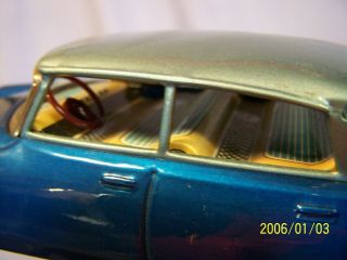 Vintage 1950s Bandai Japan Citroen DS 19 Sedan Tin Lithographed Friction Toy Car 8