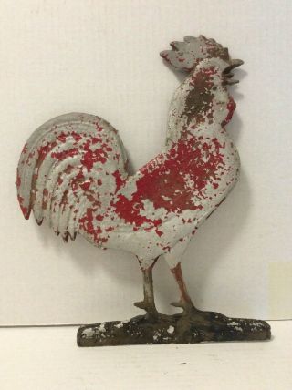 Vintage Aluminum Rooster Weathervane Topper,  Robbins,  Maryville,  Mo