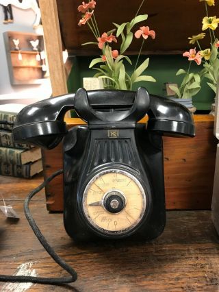 Black Vintage Wall Mount Kellogg Phone