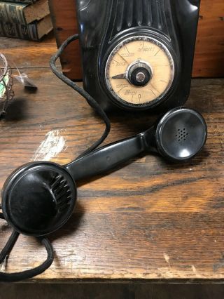 black vintage wall mount kellogg phone 3