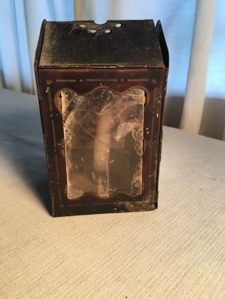 Rare Antique Civil War Era Tin Candle Lantern - Minors Patent 1865 3