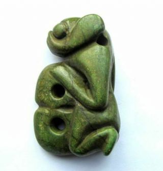 3.  3 " Hongshan Culture Hand - Carved Monkey Carving Meteorite Pendant