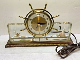 Vintage Ships Wheel Clock P - 285