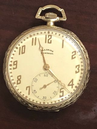 14k Solid Gold Antique Pocket Watch - Illinois Watch Co Great Fathers Day Gift