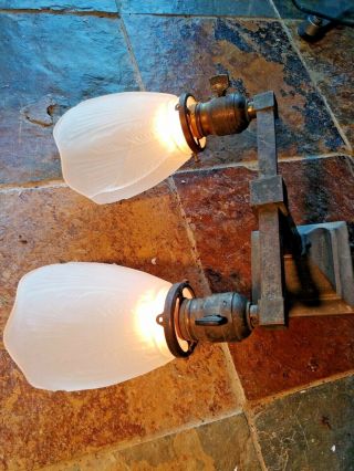 Arts & Crafts/mission Brass chandelier,  light fixture,  antique,  sconce,  lamp 36 3