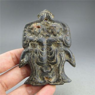 China,  jade,  hongshan culture,  hand carving,  natural jade,  dancer,  pendant A11 2