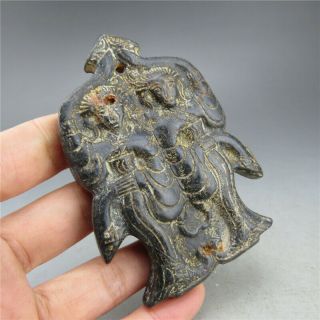 China,  jade,  hongshan culture,  hand carving,  natural jade,  dancer,  pendant A11 3