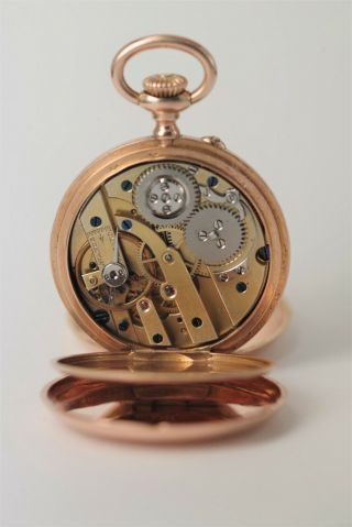 Patek Philippe 18k Rose Gold Demi - Hunter Pocket Watch 4