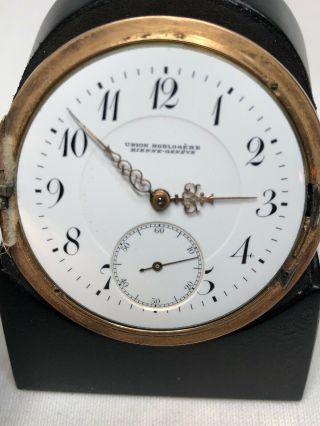 Union Horlogere Alpina 50 Millimeter Pocket Watch In 14k Hunter Case
