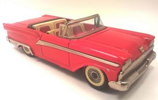 Vintage 1950s HAJI Ford Fairlane Convertible Japanese Tin Toy Antique Car Japan 2