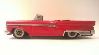 Vintage 1950s HAJI Ford Fairlane Convertible Japanese Tin Toy Antique Car Japan 3