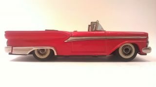 Vintage 1950s HAJI Ford Fairlane Convertible Japanese Tin Toy Antique Car Japan 6