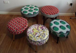 Bespoke Vintage - Retro - Mid Century Foot Stool - Fully - Atom 5