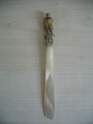19thc French Letter Opener With Stanhope Viewer Of 4 Napoleon Etchings