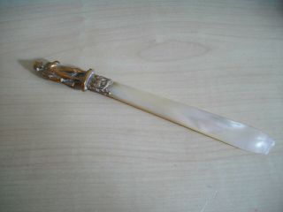 19thC French Letter Opener with Stanhope viewer of 4 Napoleon Etchings 2